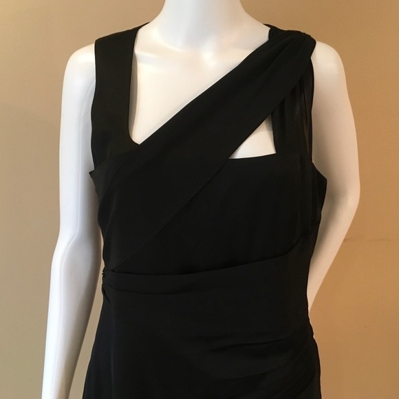 Reiss sheath dress asymmetrical black - Picture 5 of 8